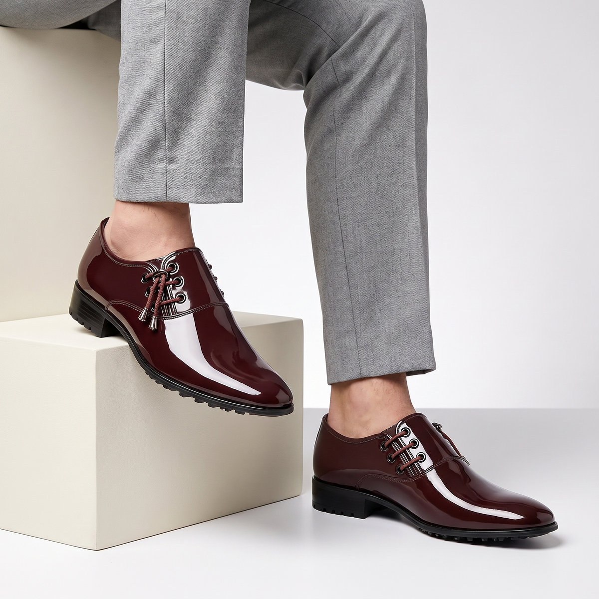 Lackleder-Businessschuhe