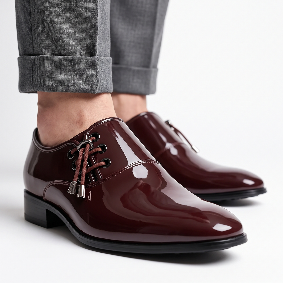 Lackleder-Businessschuhe