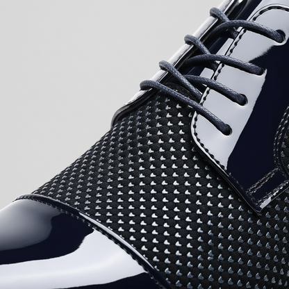 Lackleder-Derby Schuhe