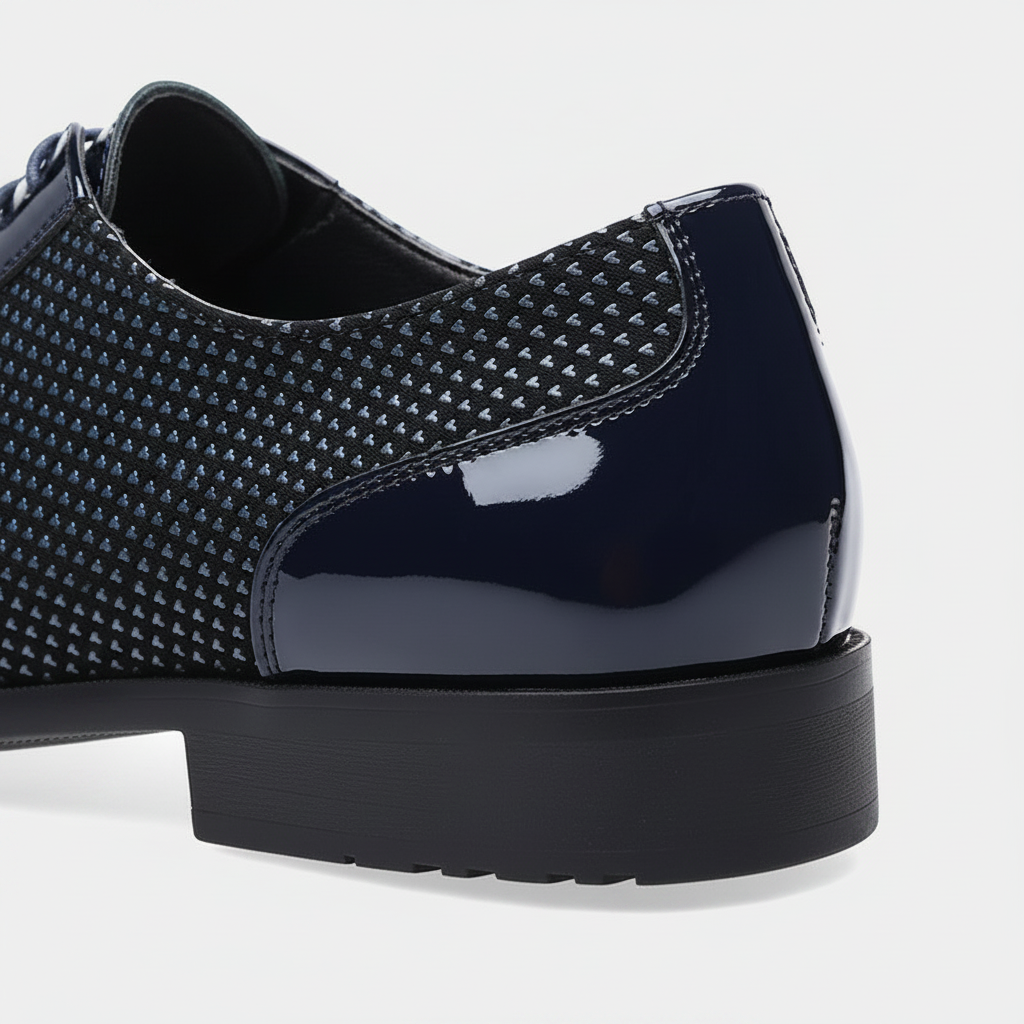 Lackleder-Derby Schuhe