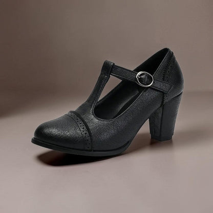 Sandrine Perforierte Riemchenpumps