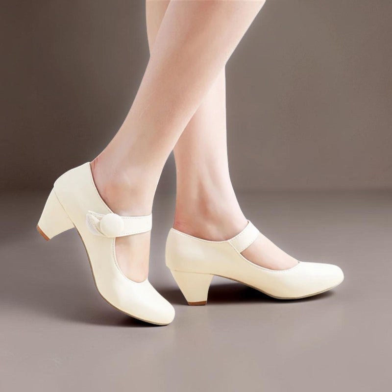 Monique Blockabsatz-Riemchenschuh