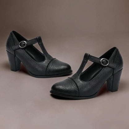 Sandrine Perforierte Riemchenpumps