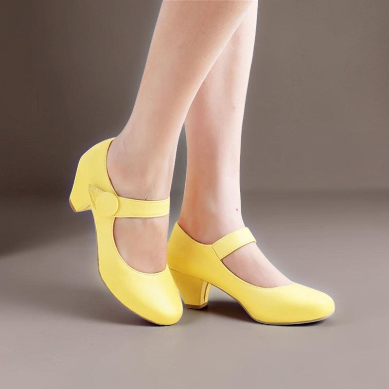 Monique Blockabsatz-Riemchenschuh