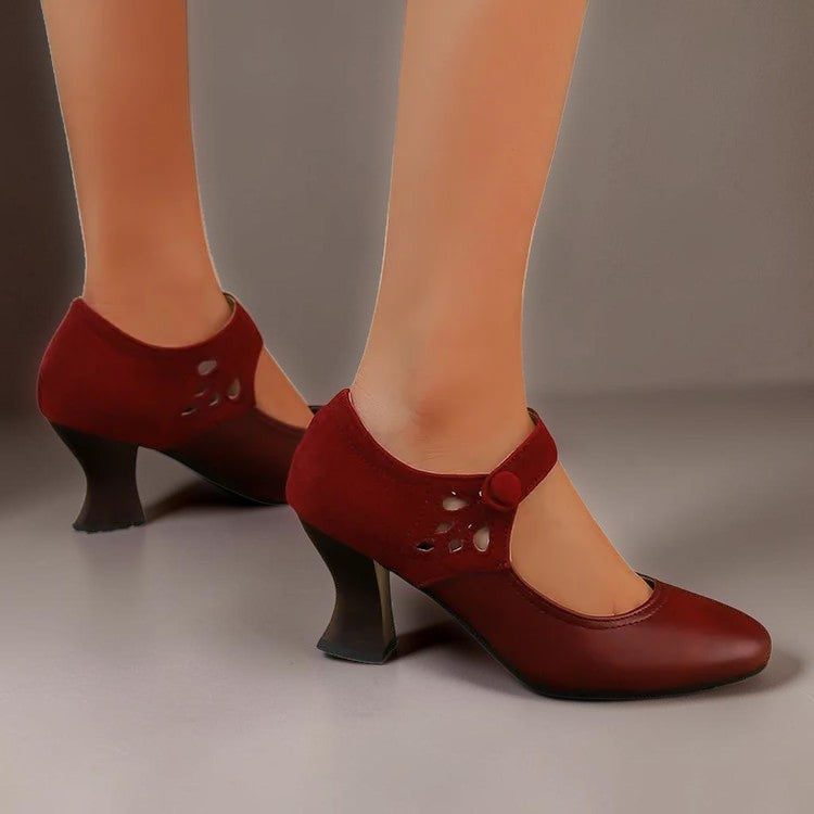 Camille Wildleder-Knöchelriemenpumps