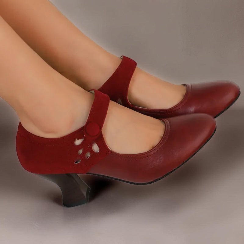 Camille Wildleder-Knöchelriemenpumps