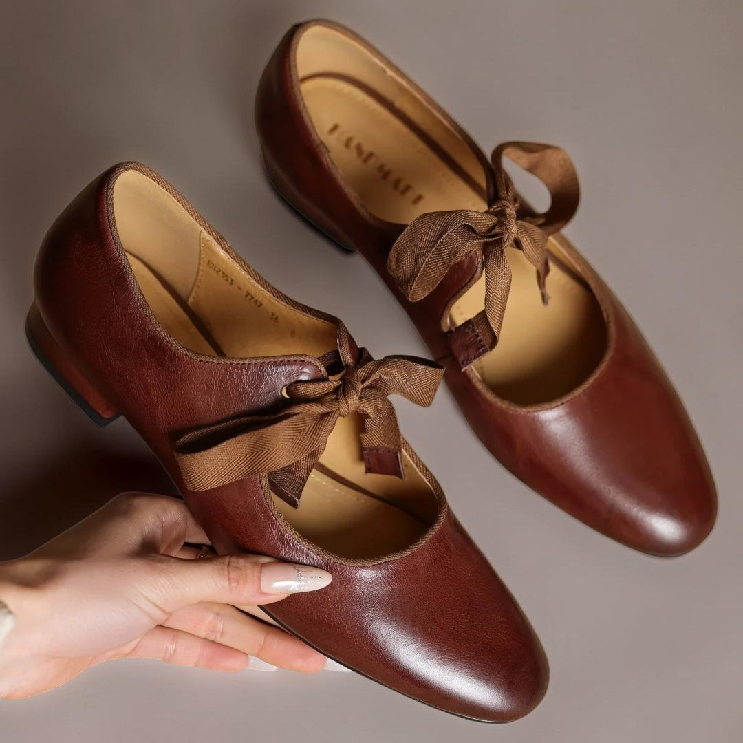 Sophie Leder-Schleifenballerinas