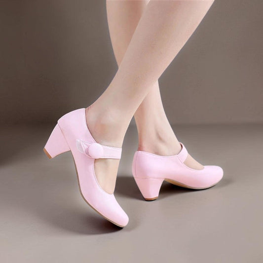 Monique Blockabsatz-Riemchenschuh