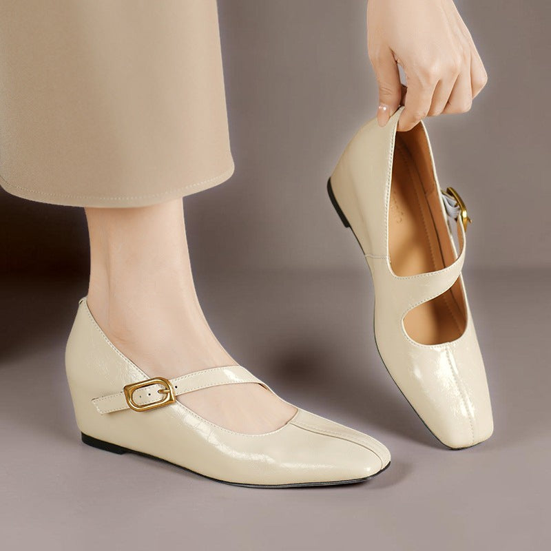 Michèle Eckige Lederpumps