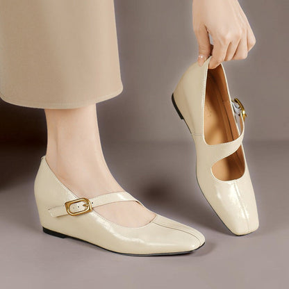 Michèle Eckige Lederpumps