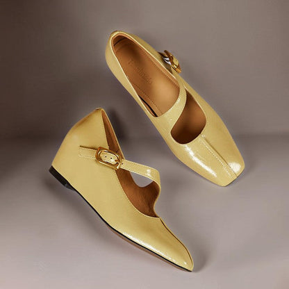Michèle Eckige Lederpumps