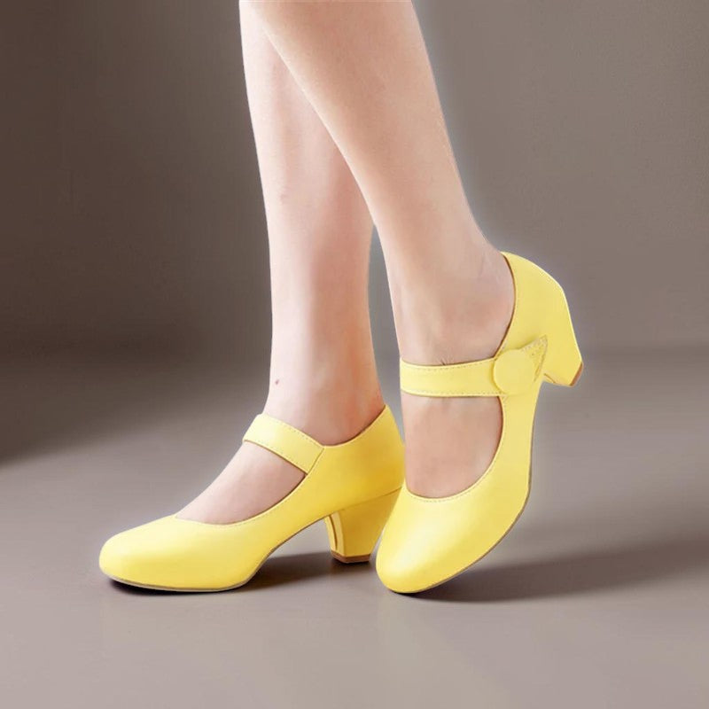Monique Blockabsatz-Riemchenschuh