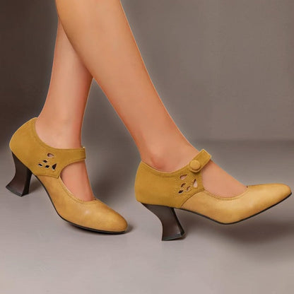 Camille Wildleder-Knöchelriemenpumps